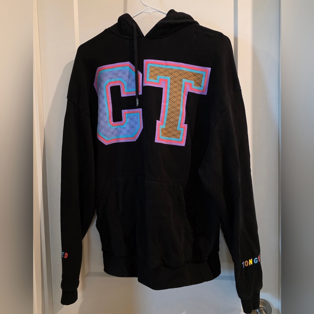 Black Hoodie with Multicolor CT Design